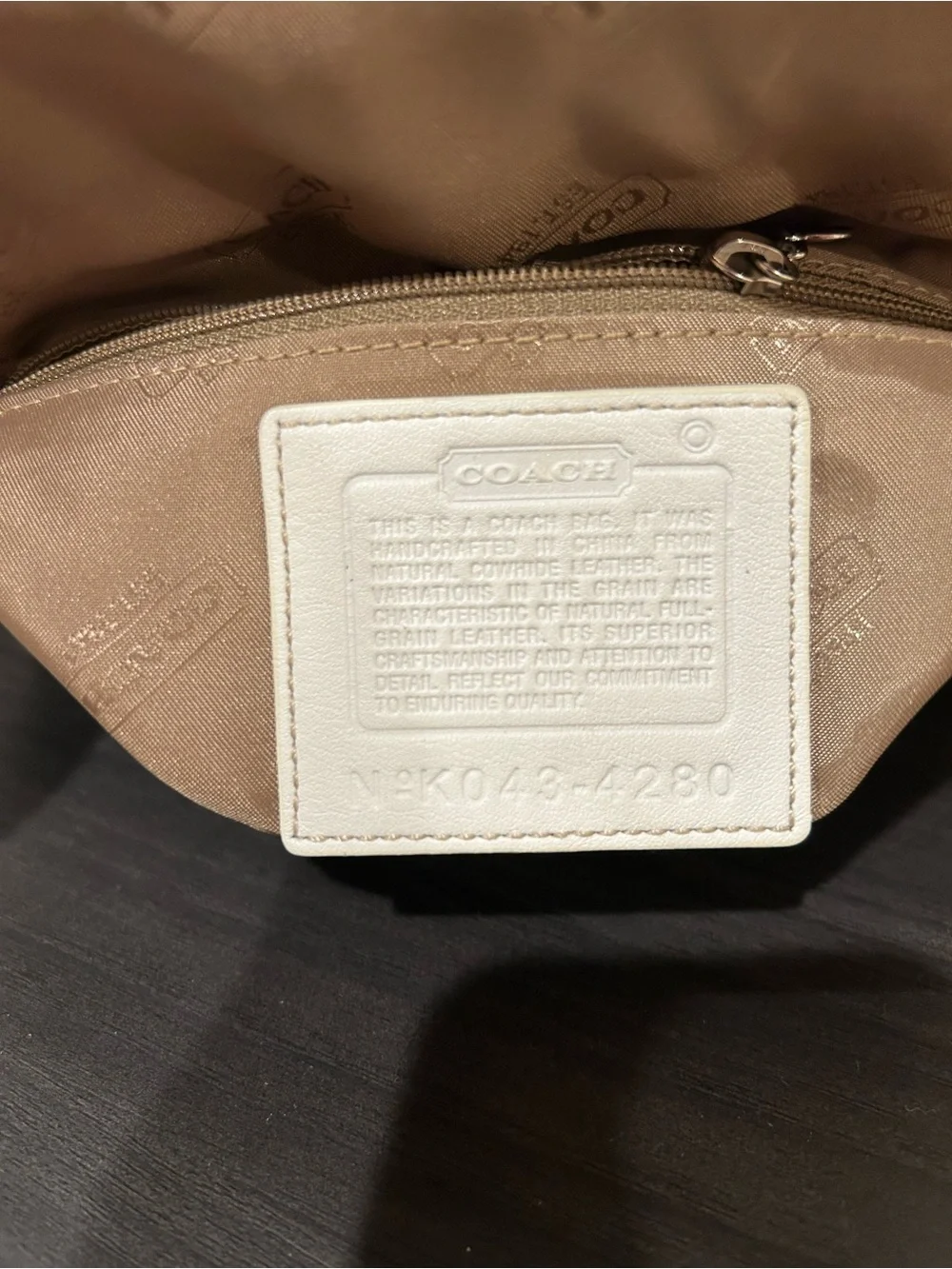 Coach Vintage Legacy Leather Mini Flap Bag in Navy/White Style#4280 EUC